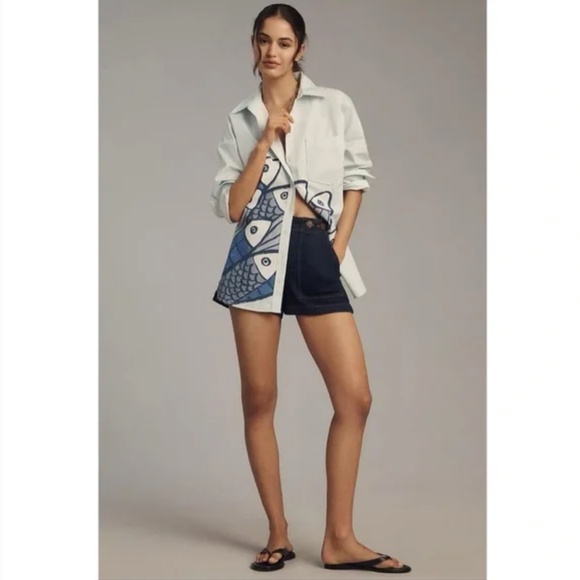 Anthropologie Maeve The Bennet Buttondown Shirt: Novelty Edition - Picture 4 of 4